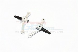 GPM TRU021 ALLOY FRONT KNUCKLE ARM FOR TAMIYA TRACTOR TRUCK - Silver - TRU021-S