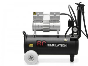 METAL REALISTIC SIMULATION DECORATION AIR COMPRESSOR FOR 1/7 1/8 1/10 RC TRAXXAS TRX-4 AXIAL SCX-10 CRAWLER - BLACK - RS-AC01/BK