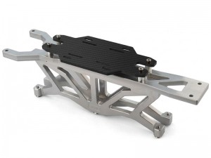 CARBON FIBER MAX4 ESC TRAY 7075 ALLOY REAR CHASSIS BRACE LOS-3671 LOS-3698 FOR LOSI  RC 1/5 5IVE-TE 3.0 DESERT TRUCK LOS05022 - RS-LOS3671/SI