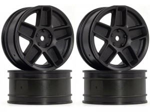 PLASTIC RIM 54mm x 26mm 12mm HEX FOR 1/10 TAMIYA XV-02 TT-01 TT-02 TOURING CAR - RS-WH542612/BK