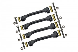 GPM TRU058 ALLOY RADIUS ARM WITH COLLARS & LOCK NUTS & SCREWS FOR TAMIYA TRACTOR TRUCK - Black - TRU058-BK