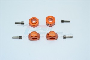 GPM TRX4010/6MM ALUMINUM HEX ADAPTERS 6MM THICK 1/10 TRX4 DEFENDER TRAIL CRAWLER - Orange - TRX4010/6MM-OR