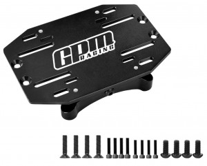 GPM 5T3/051 7075 ALLOY ESC TRAY W. MOUNT PLATE LOS-3698 For LOSI 1/5 5IVE-TE 3.0 LOS05022 - BLACK - 5T3/051-BK