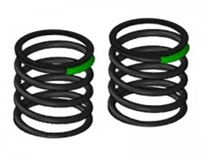 3RACING M1.4 X 14 X 17 LINEAR SPRING FOR 1/10 ZERO CERO RC TOURING CAR - GREEN - N2.86 - SAK-Z149C