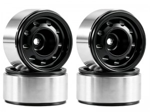 ALLOY 0.7 INCH 21 X 11mm WHEEL FOR 1/30 AXIAL RACING SCX-30 RC MINI  CRAWLER CHEVROLET K10 FORD BRON ... - RS-WH2111/BK