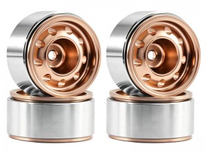 ALLOY 0.7 INCH 21 X 11mm WHEEL FOR 1/30 AXIAL RACING SCX-30 RC MINI  CRAWLER CHEVROLET K10 FORD BRONCO JEEP WRANGLER JLU AXI-2260 AXI-2048 AXI-2261 - COPPER - RS-WH2111/BR