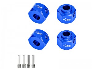 GPM SCJ010/+3M ALUMINUM WHEEL ADAPTER 12mm HEX + 3mm AXIAL 1/10 SCX10 III CRAWLER Jeep CJ-7 AXI03008 - SCJ010/+3M-B