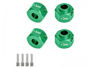 GPM SCJ010/+3M ALUMINUM WHEEL ADAPTER 12mm HEX + 3mm AXIAL 1/10 SCX10 III CRAWLER Jeep CJ-7 AXI03008 - SCJ010/+3M-G