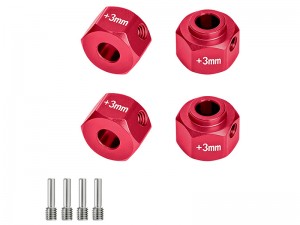 GPM SCJ010/+3M ALUMINUM WHEEL ADAPTER 12mm HEX + 3mm AXIAL 1/10 SCX10 III CRAWLER Jeep CJ-7 AXI03008 - SCJ010/+3M-OR
