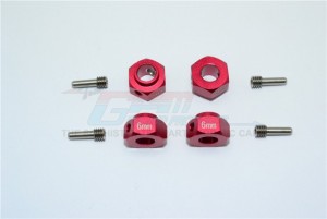 GPM TRX4010/6MM ALUMINUM HEX ADAPTERS 6MM THICK 1/10 TRX4 DEFENDER TRAIL CRAWLER - TRX4010/6MM-R