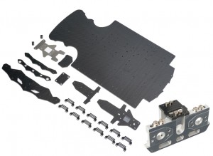 CARBON FIBER MAX6 TWIN MOTOR CHASSIS ARA320514 FOR 1/7 INFRACTION 6S / LIMITLESS 120 8S - RS-ARA320514-V2/SI