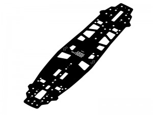 3RACING SAK-ZF102A ALUMINUM CHASSIS For Zero Cero FWD 1/10 RC TOURING CAR - SAK-ZF102A
