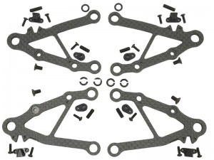 CARBON FIBER FRONT & REAR LOWER SUSPENSION PLATE 51766 FOR TAMIYA 1/10 TRF421X RC TOURING CAR 42 ... - RS-TA51766/BK