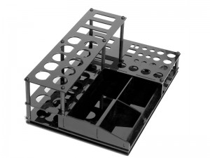 NYLON RC TOOLS SPARE PARTS STORAGE RACK ORGANIZER STAND FOR 1/8 1/10 RC - ST-035/BK