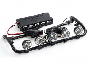 LED FLASH FUNCTION ROOF TOP 5 POD SPOTLIGHT 3CH CONTROL UNIT FOR 1/14 TAMIYA TRACTOR TRUCK MAN SCANIA 770S AROCS - RS-TRA029/LED