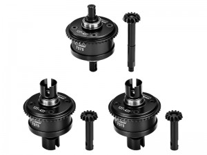 GPM LMT1343S/3 7075 ALLOY FRONT REAR AND CENTER DIFF SET M1.0 13T / 43T For LOSI 1/8 LMT 1.0 / 2.0 MONSTER LOS04022 - LMT1343S/3-BK