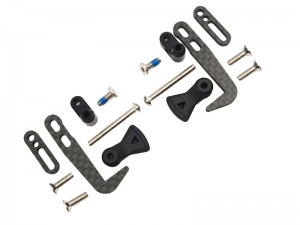 CARBON FIBER BATTERY TRAY 19114110 FOR RC 1/10 TAMIYA TRF-421X TRF104 RC CAR 42384 - RS-TA19114110/BK