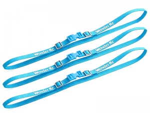 370mm ROOF TOP LUGGAGE TIE-DOWN STRAP FOR 1/10 SCALE CRAWLER TRAXXAS TRX-4 AXIAL SCX-10 CAPRA - BLUE - RS-CA15/BU