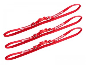 370mm ROOF TOP LUGGAGE TIE-DOWN STRAP FOR 1/10 SCALE CRAWLER TRAXXAS TRX-4 AXIAL SCX-10 CAPRA - RED - RS-CA15/RE