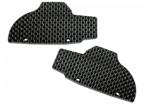 CARBON FIBER DUST MUD GUARD ARA-3293 FOR RC ARRMA 1/16 MINI KRATON 3S MONSTER TRUCK ARA2508S - RS-ARA3293/BK