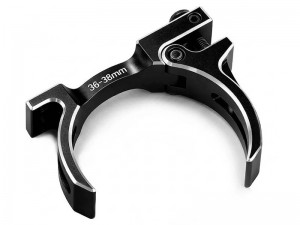 ALUMINUM 30mm 40mm 3650 3660 COOLING FAN 540 550 MOTOR MOUNT 36 - 38mm FOR 1/10 RC CAR - BLACK - RS-FANM3638/BK
