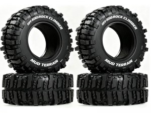 1.9INCH CRAWLER TIRE 95 X 38mm FOR 1/10 AXIAL RACING SCX-10 TRAXXAS TRX-4 RC CRAWLER - RC-TY9538/BK