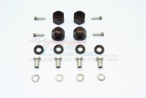 GPM TRX4010/9MM ALUMINUM HEX ADAPTERS 9MM THICK 1/10 TRX4 DEFENDER TRAIL CRAWLER - Brown - TRX4010/9MM-BR