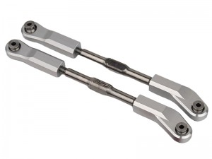 ALUMINUM 7075 TITANIUM FRONT STEERING TIE ROD ARA330601 ARAC3070 FOR 1/7 ARRMA MOJAVE 6S V2 EXB TRUCK - SILVER - RS-ARA330601/SI
