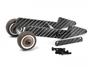 CARBON FIBER REAR WHEELIE BAR ARA320613 FOR ARRMA 1/10 FREEDOM FLYER GORGON GORGON QUAKE 223S BLX - RS-ARA320613/BK