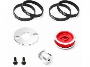 ALUMINUM BELT DRIVE GEARS TRANSMISSION SYSTEM 36T / 16T FOR 1/10 TAMIYA TT-02 TT-02D RC CAR - RS-TT023616/RE