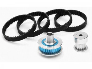 ALUMINUM BELT DRIVE GEARS TRANSMISSION SYSTEM 40T / 16T FOR 1/10 TAMIYA TT-02 TT-02D RC CAR - RS-TT024016/BU
