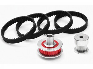 ALUMINUM BELT DRIVE GEARS TRANSMISSION SYSTEM 40T / 16T FOR 1/10 TAMIYA TT-02 TT-02D RC CAR - RS-TT024016/RE