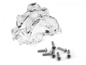 PLASTIC FRONT / REAR TRANSPARENT BULKHEAD PART A 51527 FOR TAMIYA TT-02 TT-02D RC CAR - RS-TA51527/TS