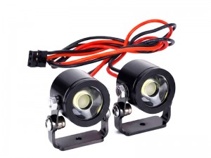 3W LED ULTRA BRIGHT HEADLIGHT SET FOR 1/10 TRAXXAS TRX-4 AXIAL SCX-10 TAMIYA BIGFOOT MONSTER - BLACK - RS-CA18LED/BK