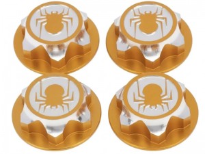 ALUMINUM CLOSED END DUSTPROOF WHEEL NUTS M1 THREADS FOR ARRMA TRAXXAS 1/7 1/8 RC CAR MONSTER TRUCK - RS-HEX17/GO