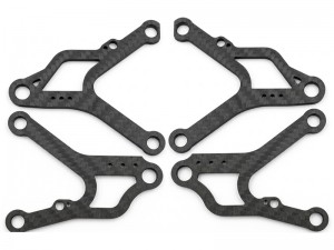 CARBON FIBER FRONT & REAR LOWER WISHBONE COMPATIBLE FOR  CERO ULTRA VER 2.0 TOURING CAR - RS-SAKC105106/BK