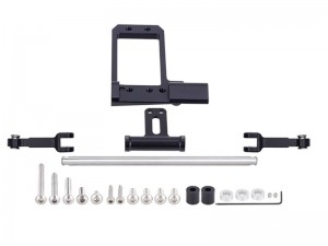 ALUMINUM HYDRAULIC STEERING LINK W. AXLE SERVO MOUNT VPS08504 FOR 1/10 VANQUISH VS4-10 RC CRAWLER - RS-VPS08504A/BK