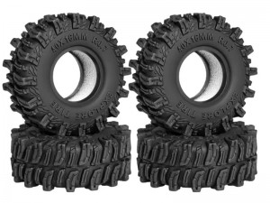 RUBBER TIRE 40mm x 16mm 0.7 INCH FOR 1/30 AXIAL RACING SCX30 CHEVROLET K10 FORD BRONCO JEEP WRANGLER JLU AXI-2260 AXI-2048 AXI-2261 CRAWLER - RS-TY4016B