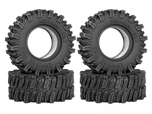 RUBBER TIRE 36mm x 14mm 0.7 INCH FOR 1/30 AXIAL RACING SCX30 CHEVROLET K10 FORD BRONCO JEEP WRANGLER ... - RS-TY3614B