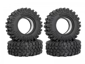 RUBBER TIRE 36mm x 14mm 0.7 INCH FOR 1/30 AXIAL RACING SCX30 CHEVROLET K10 FORD BRONCO JEEP WRANGLER JLU AXI-2260 AXI-2048 AXI-2261 CRAWLER - RS-TY3614C