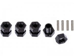 ALUMINUM 17mm WHEEL HEX EXTENDED AR310484 FOR ARRMA 1/7 FIRETEAM 1/8 KRATON OUTCAST  BIG ROCK TALION ... - RS-AR310484/BK