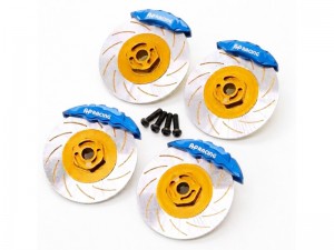ALUMINUM BRAKE DISC W. CALIPER FOR 1/10 3RACING AUPER D5 SPORT MR RC DIRFT CAR - RS-BD01/YEBU