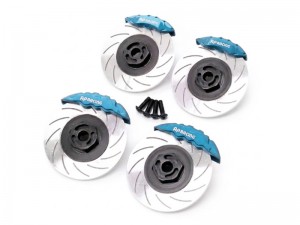 ALUMINUM BRAKE DISC W. CALIPER FOR 1/10 3RACING AUPER D5 SPORT MR RC DIRFT CAR - RS-BD01/BKBU