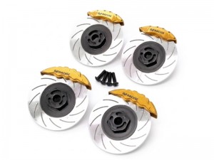 ALUMINUM BRAKE DISC W. CALIPER FOR 1/10 3RACING AUPER D5 SPORT MR RC DIRFT CAR - RS-BD01/BKYE