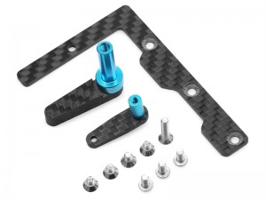 CARBON FIBER BATTERY QUICK RELEASE HOLD DOWN MOUNT FOR 1/10 TAMIYA TT-02 TT-02D TT-02B RC CAR - TT02-29/BK