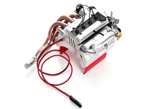 ALUMINUM SIMULATION ENGINE 540 550 3660 3674 MOTOR HEATSINK COOLING FAN FOR 1/10 TRAXXAS TRX-4 SCX-10 CAPRA CRAWLER TRUCK - RS-MHS540A/SI