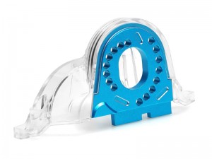 ABS PLASTIC TRANSPARENT MOTOR GEAR COVER W. MOTOR PLATE 8290 8290X FOR TRAXXAS 1/10 TRX-4 TRX-6 CRAWLER - RS-TRX8290/BU