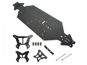 CARBON FIBER MAIN CHASSIS SHOCK TOWER CONVERSION KIT ARA320621 FOR 1/8 ARRMA TYPHON V5 TLR 2 BUGGY 6S BLX - RS-ARA320621/BK