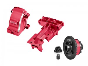 7075 ALLOY REAR DIFF SET & UPPER BULKHEAD DIFF HOUSING 7780 7727 7727R 7881 7791 FOR TRAXXAS 1/5 X-MAXX 6S 8S / X-Monster / XRT 8S - RED - XRT13KIT-R