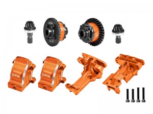 7075 ALLOY FRONT & REAR DIFF SET & UPPER BULKHEAD DIFF HOUSING 7780 7727 7727R 7881 7791 FOR TRAXXAS 1/5 X-MAXX 6S 8S / X-Monster / XRT 8S - XRT1213KIT-OR